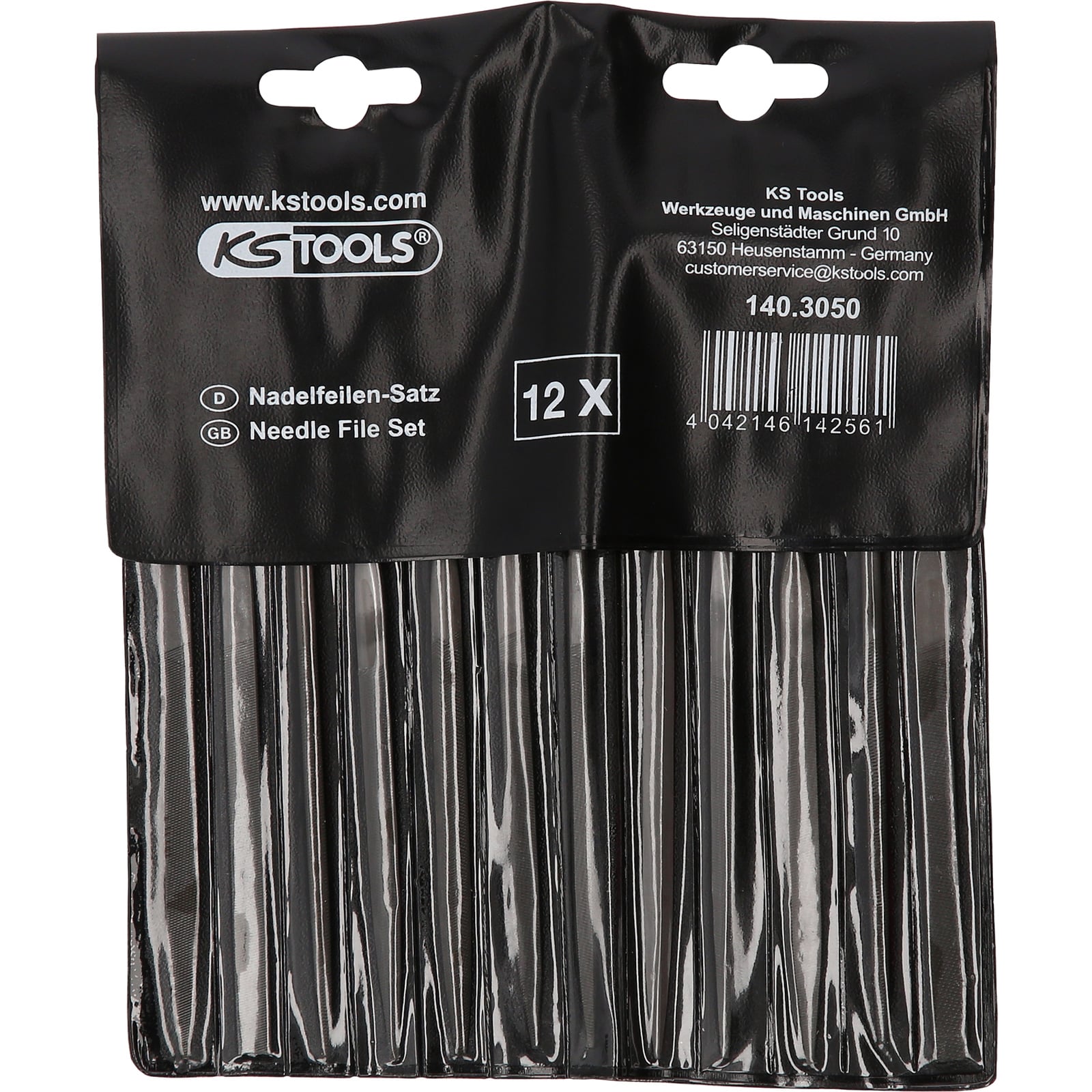 KS TOOLS Nadelfeilen-Satz mit Kunststoffheft 12tlg. - 140.3050
