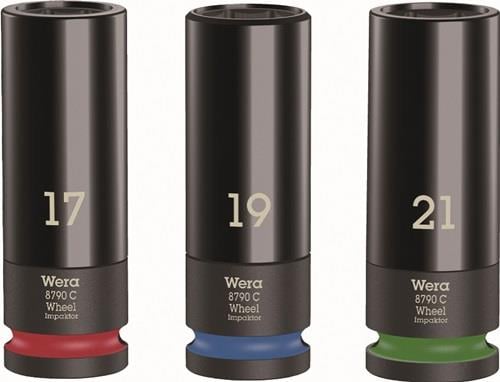 Wera Kraftsteckschlüsselsatz Wheel Impaktor C Set 1 3tlg. 1/2" lang 6-kant - 5004595001 Wera Kraftsteckschlüsselsatz Wheel Impaktor C Set 1 3tlg. 1/2" lang 6-kant - 5004595001