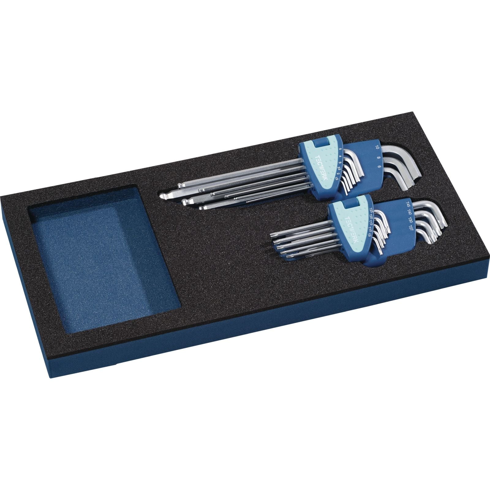Werkzeugmodul 18-tlg.1/3-Modul SW 1,5-10mm,T9-T45 TECWERK