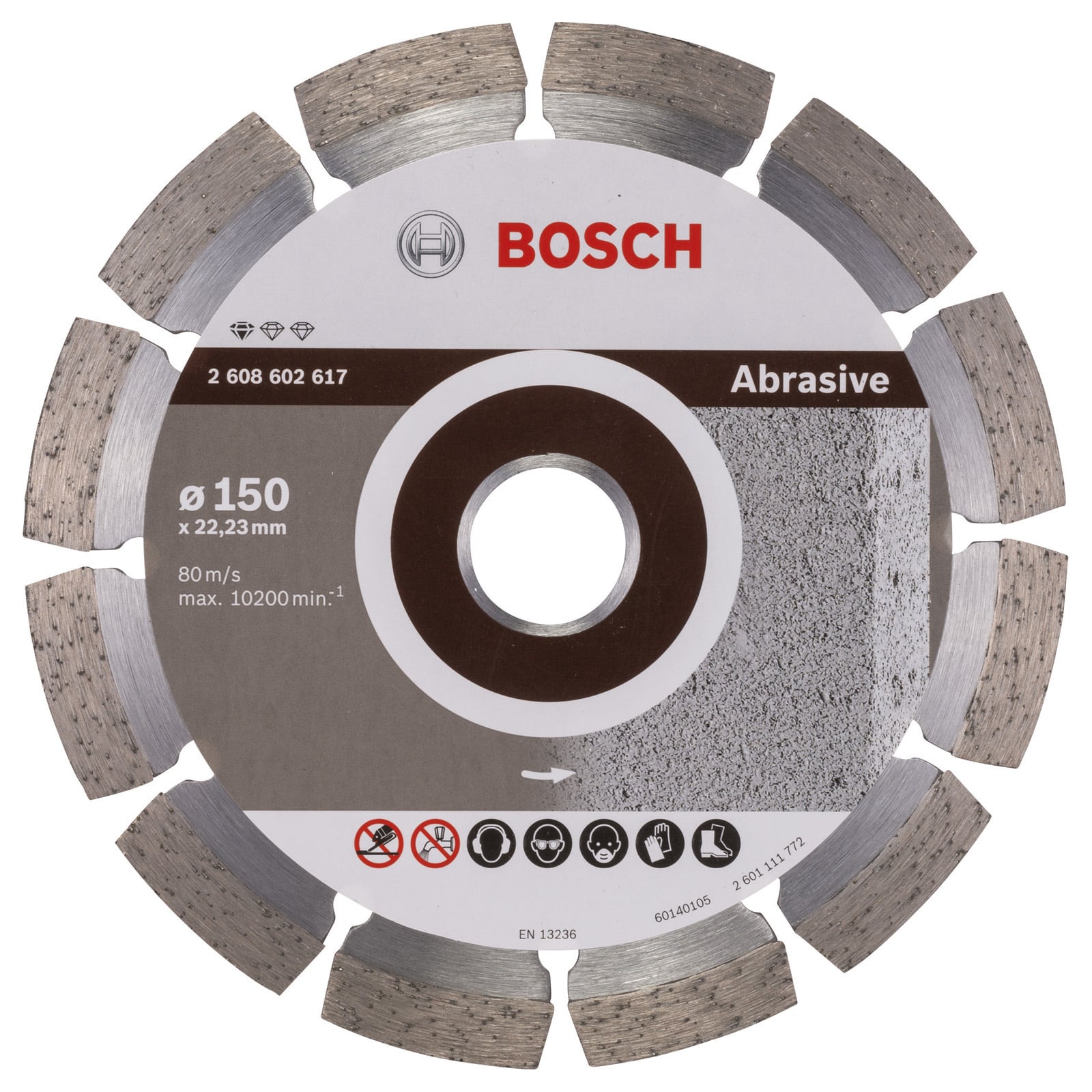 Bosch Diamanttrennscheibe Standard for Abrasive 150x22,23x2x10 mm 2608602617