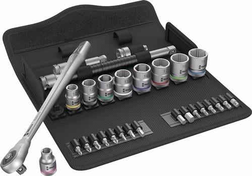 Wera 8100 SB 7 Zyklop Metal-Knarrensatz Durchsteckvierkant 3/8"-Antrieb - 004047