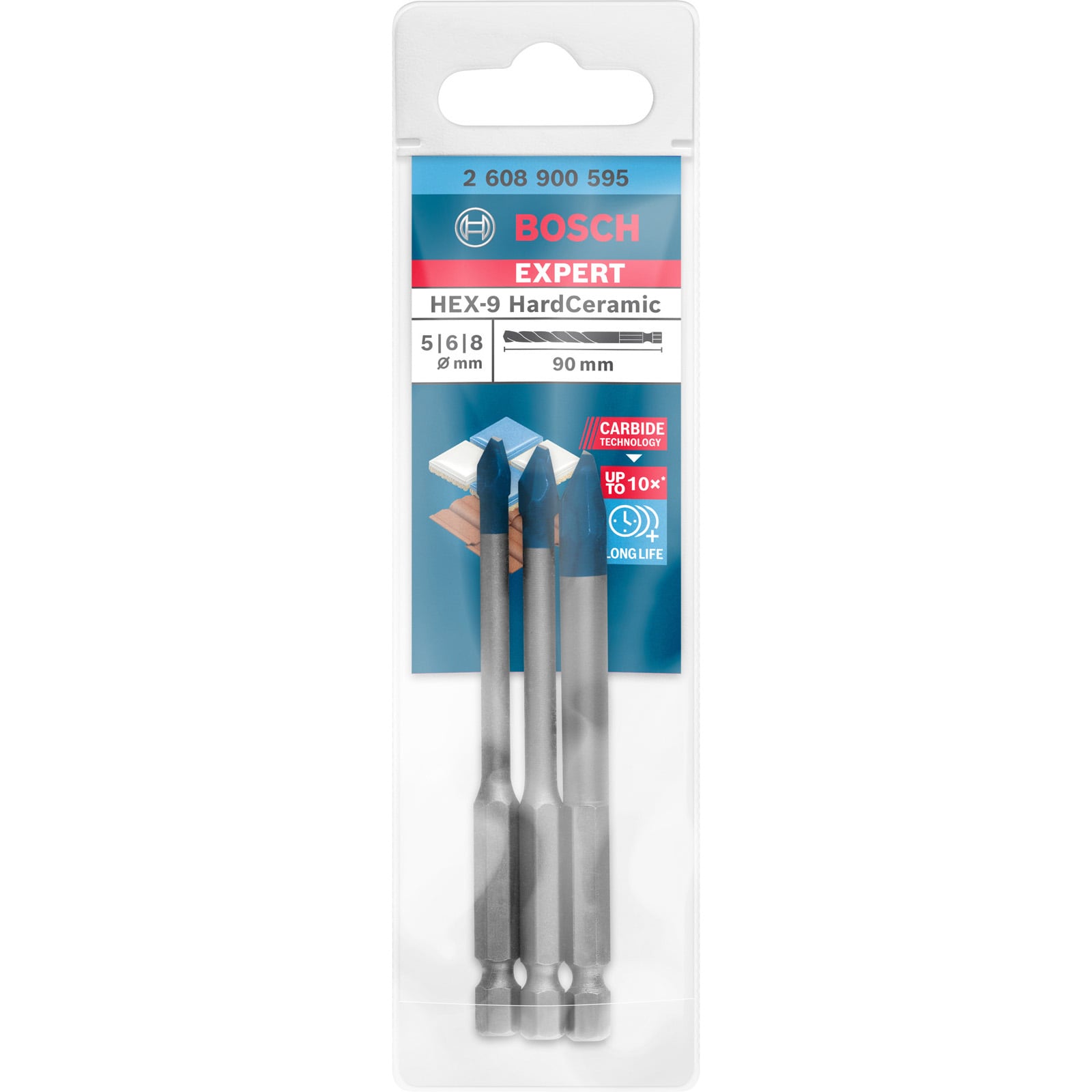 Bosch Expert HEX-9 HardCeramic Bohrer-Set 5/6/8 mm 3tlg. - 2608900595