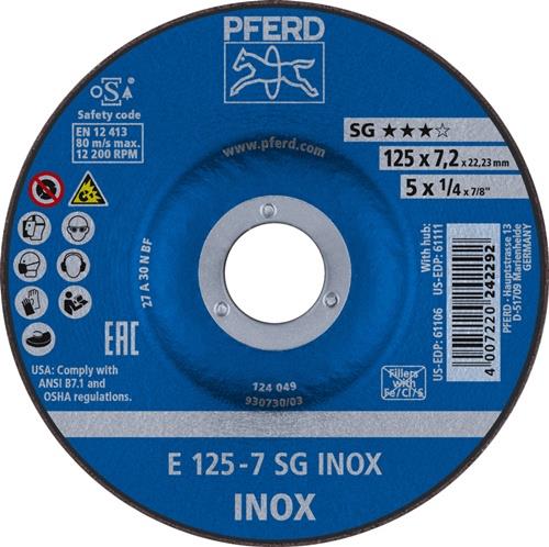 PFERD Schruppscheibe SG INOX D 125 x S 7,2 mm - 62212623