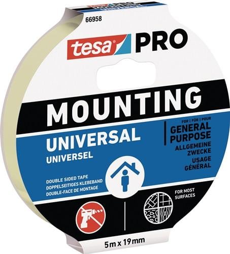 TESA Montageband Mounting PRO Universal 66958 weiß 5 m x 19 mm - 66958-00001-00