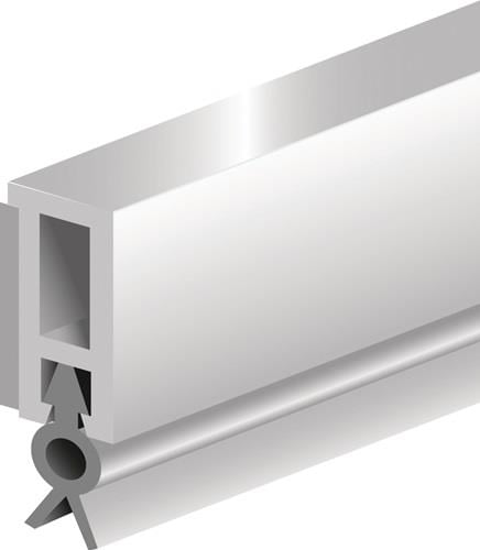 Ellen Abdichtungsschiene PTS-ZK L.2100mm B.6mm blk weiß m.weich PVC-Lippe - 508101