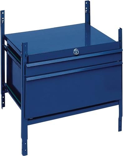 Schubladenelement LOGS 100 H520xB540xT390mm 2 Schubl.abschl.blau RAL 5022 LOGS - LOGS 100 RAL 5022