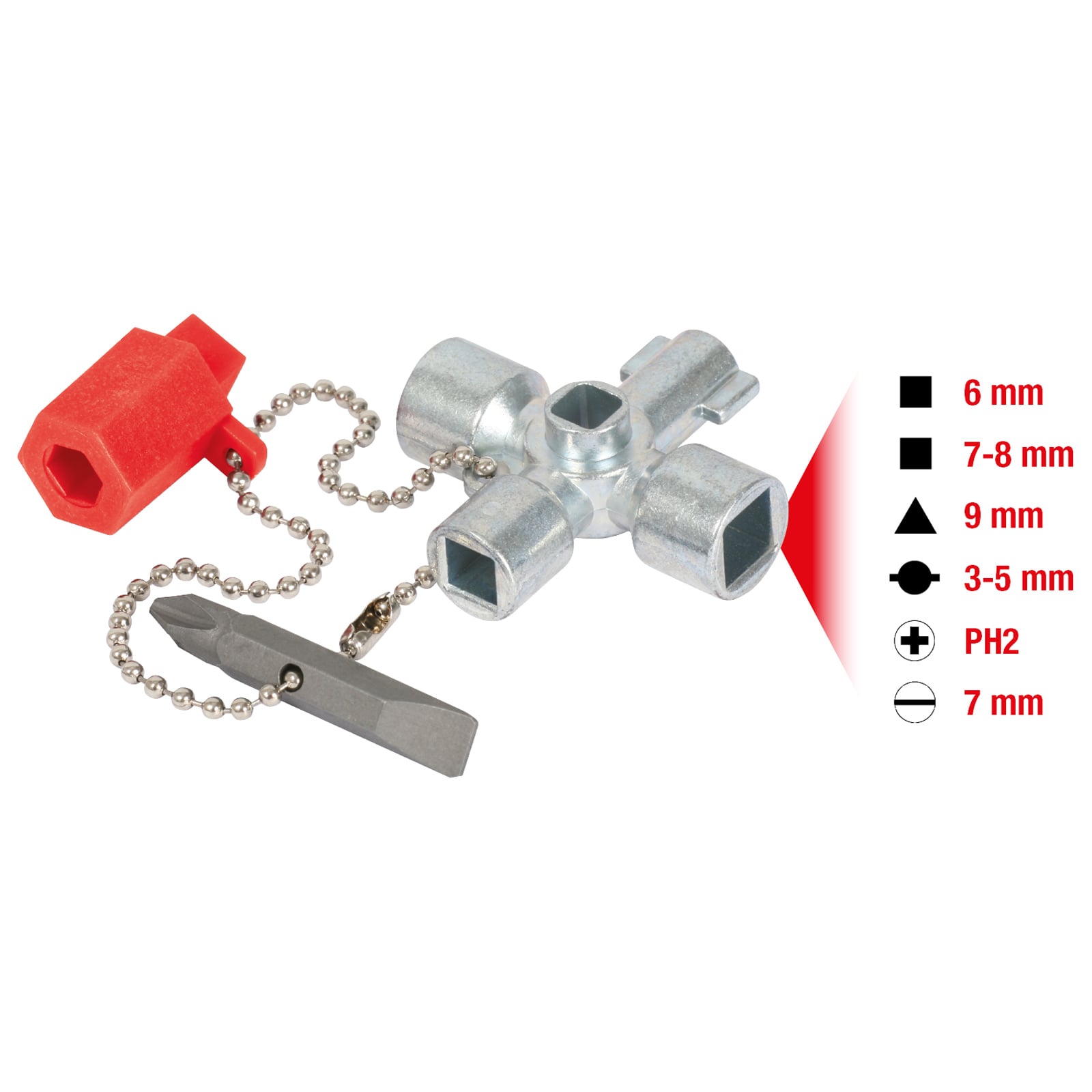 KS TOOLS Mini-Schaltschrankschlüssel 42 mm - 130.1010