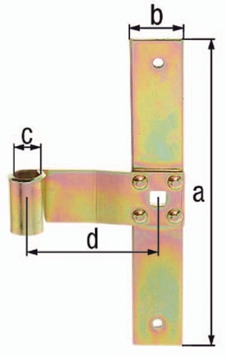 GAH Alberts Fensterl.-Mittelb.B.75mm L.200x30mm STA galv.gelb verz.ger - 313548