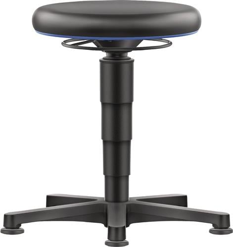 Drehhocker Bodengleiter Kunstleder Kunstleder schwarz Sitz-H.450-650mm BIMOS