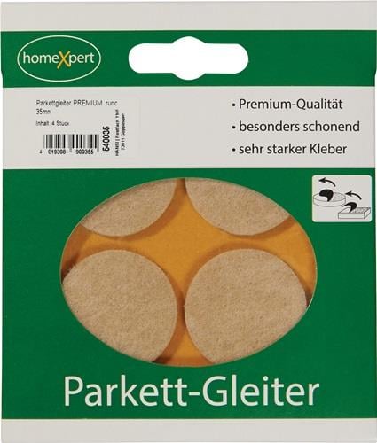 Parkettgleiter Premium 35mm Filz natur rd.selbstkl. - 540035