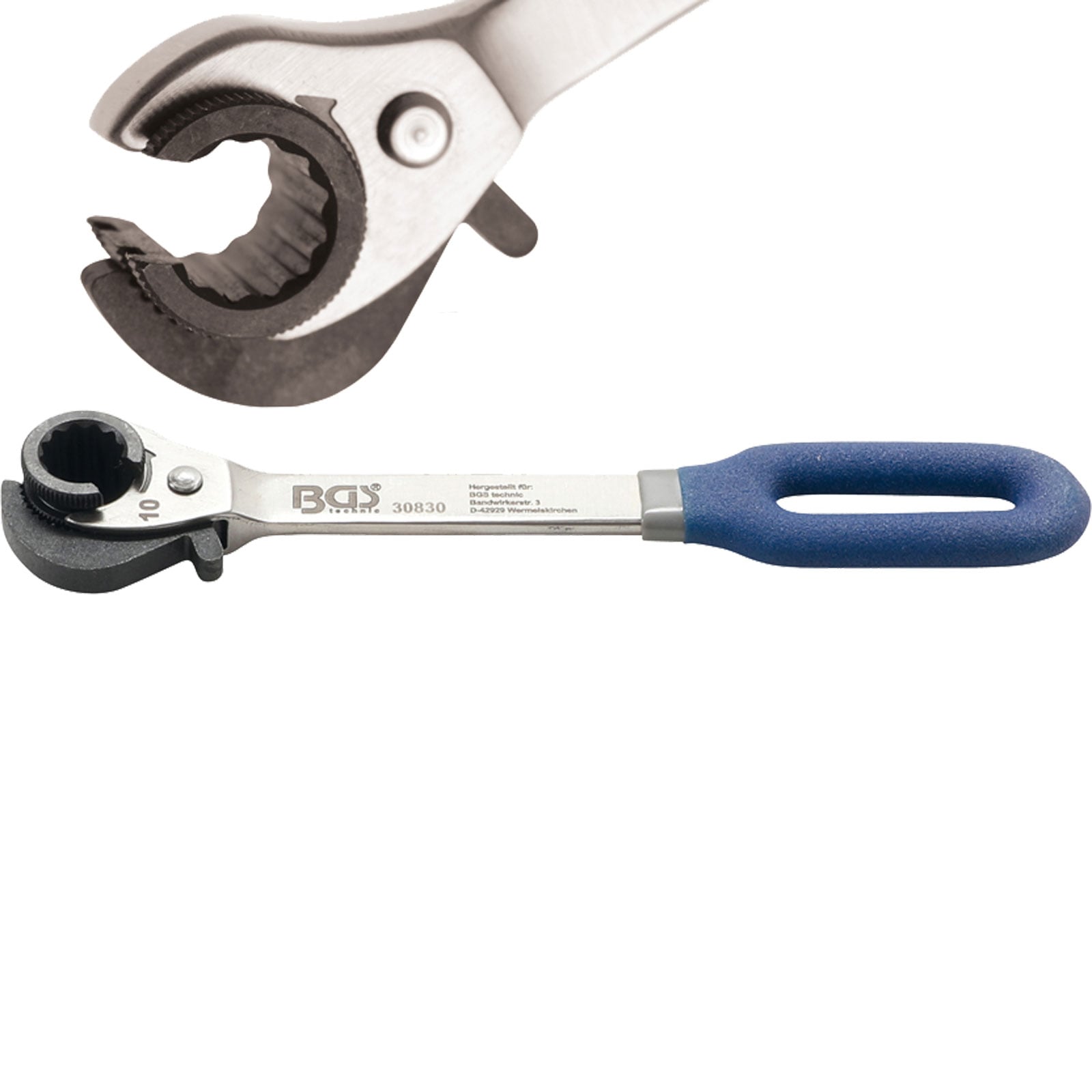 BGS Ratschen-Ringschlüssel offen SW 10 mm - 30830