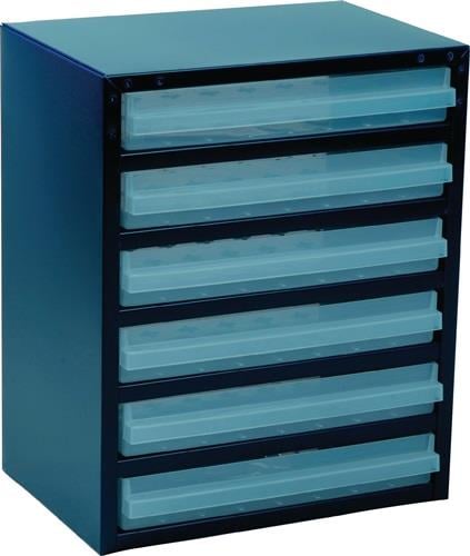 raaco Kleinteilemagazin B 357 x T 255 x H 435 mm Stahlblech 6 Schubladen - 137591