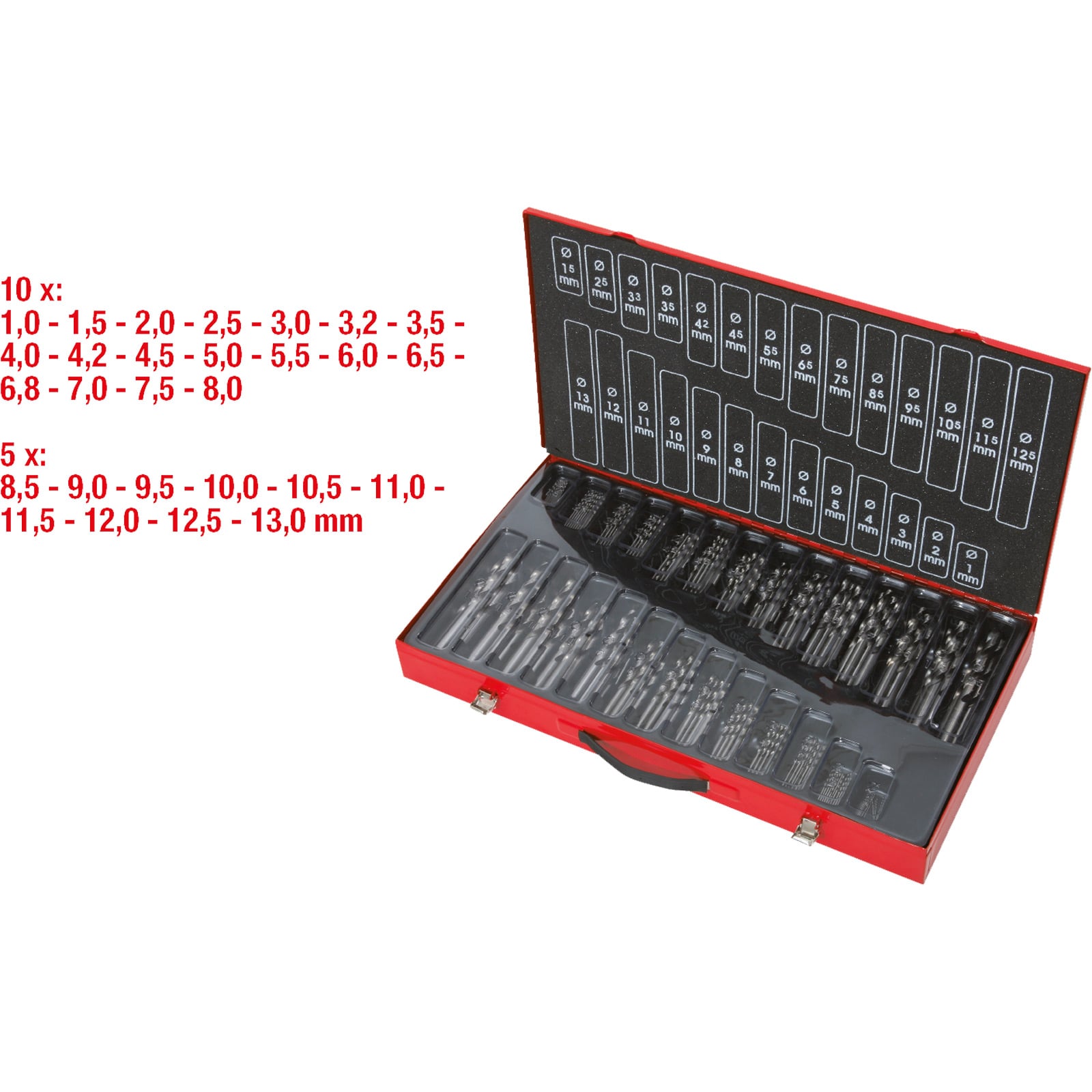 KS TOOLS HSS-G Spiralbohrer-Satz 230tlg. 1-13 mm - 330.2650