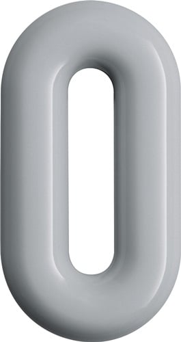 HEWI Hausnummer Ziffer 0 Spezial-Polyamid 90 tiefschwarz 165mm D.33mm - 702.165.0 90