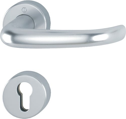 HOPPE FS-Garnitur San Fran.FS-E1301/42H/42HS VA F69 D/D TS 40-65mm PZ rd.DIN L/R - 10722154