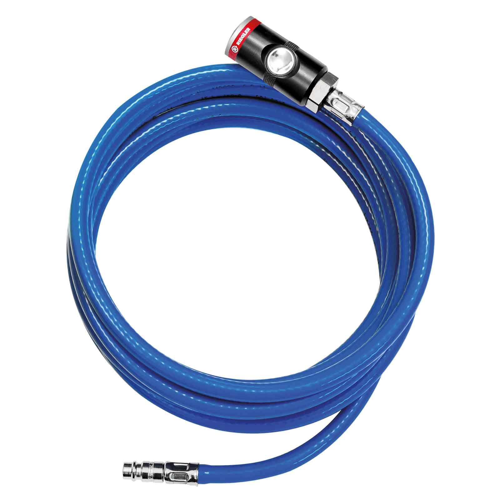 Riegler Werkstattschlauch-Set Sicherheitskupplung Schlauch-Ø 14,5 x 9 mm Länge 5 m - 113854