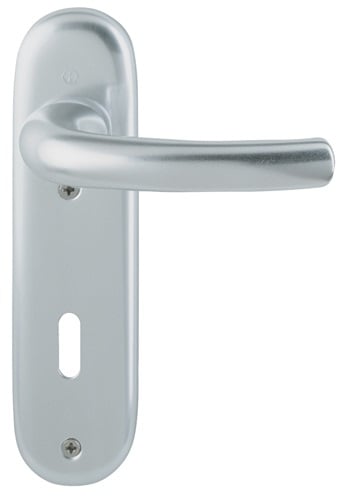 HOPPE Kurzschildgarnitur Tôkyô 1710/273KP Alu.F1 OB rd Drückergrt - 2805347