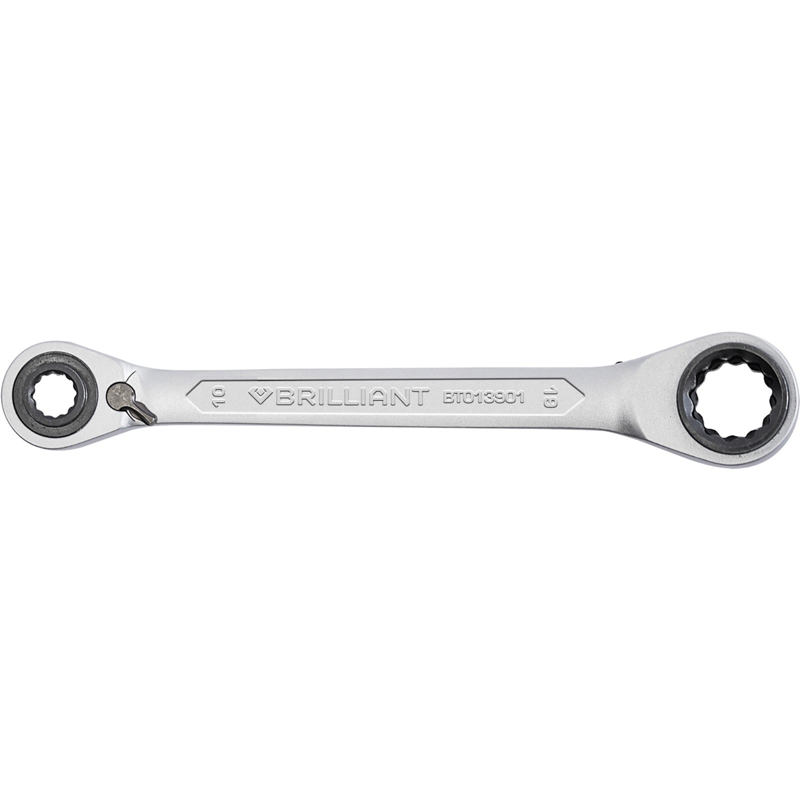 BRILLIANT TOOLS 4in1 Doppel-Ratschenringschlüssel 10 x 13 17 x 19 mm - BT013901