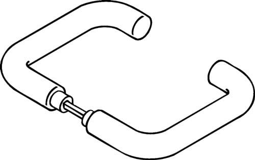 HEWI Türdrückerpaar 111.23PBR Ku.99 o.Rosetten VK 8mm - 111.23PBR 99