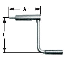 Röhm Handkurbel, Außensechskant 14, Länge 160, Drehbarer Ballengriff - 134600
