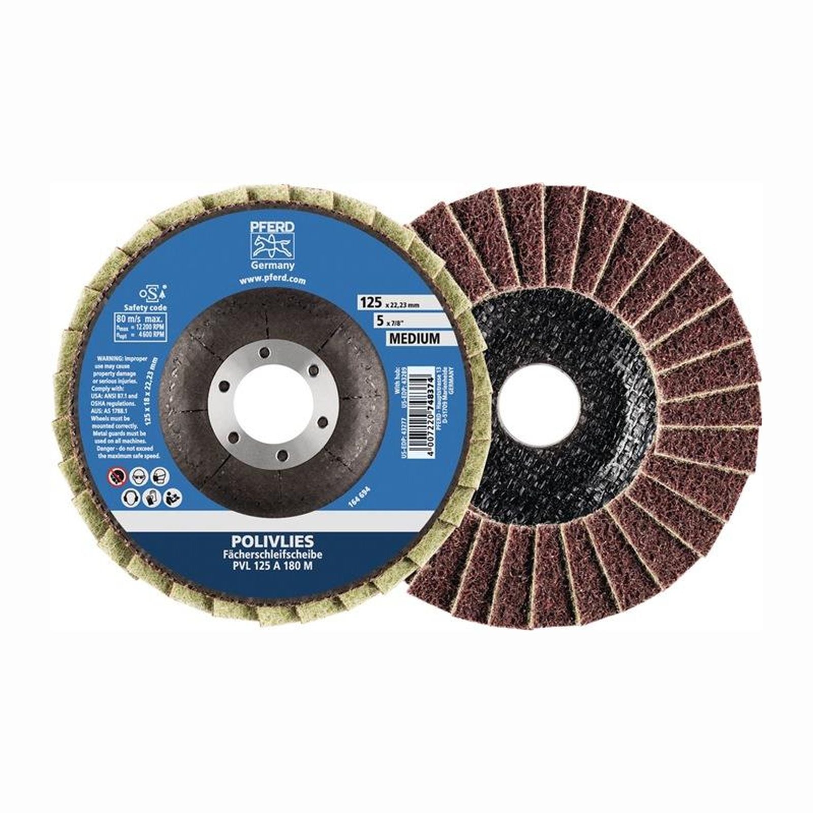 PFERD Fächerscheibe POLIVLIES Ø125 Körnung mittel - 44694112