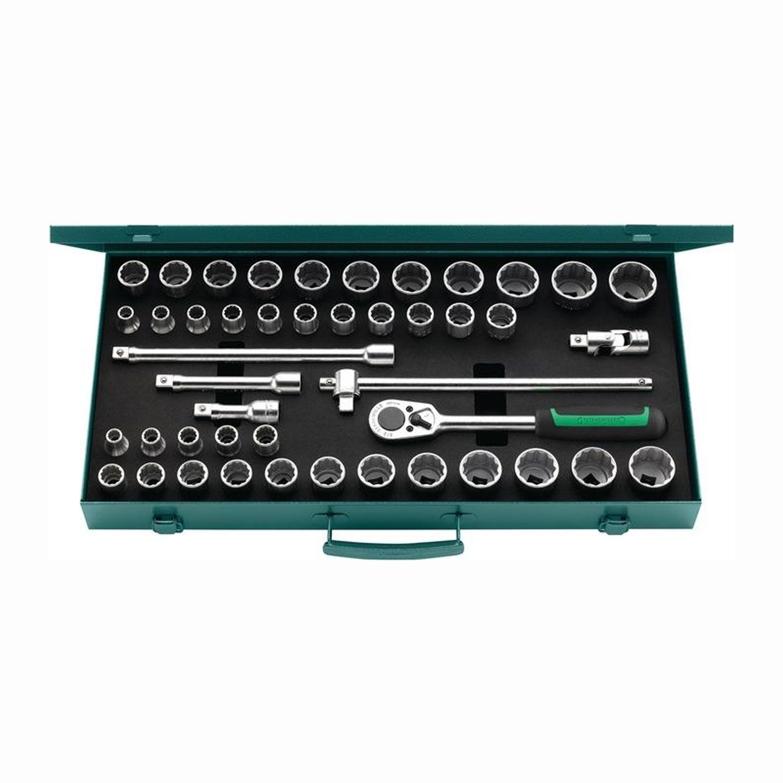 Stahlwille Steckschlüsselsatz 50Ma/39/6 N 45tlg. 1/2″ SW 10-13 mm 3/8-1 1/4″ Anzahl Zähne 36 12-kant - 96030140