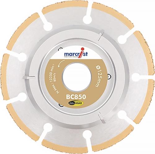 Trenn-/Anfasscheibe BC850 AkkuMax D.125mm Bohr.22,23mm Seg.-H.1mm Seg.-S.1,0mm