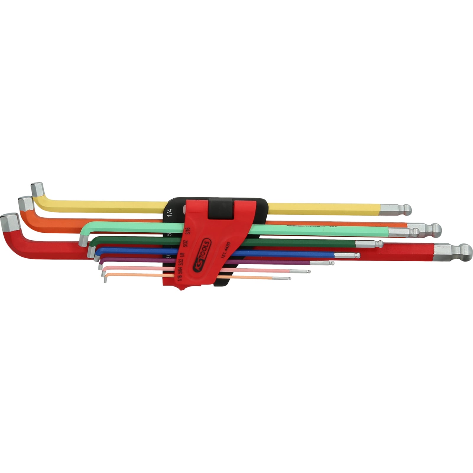 KS TOOLS Kugelkopf-Innensechskant-Winkelstiftschlüssel-Satz 108° abgewinkelt 9tlg. Zoll - 151.4430