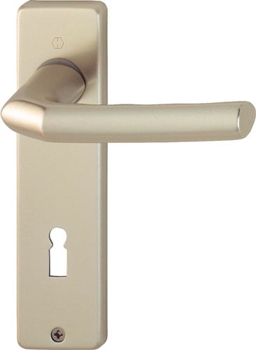 HOPPE Kurzschildgarnitur Birm.1117/202KP/AP Alu.F2 OB eck.Drückergrt - 2592513