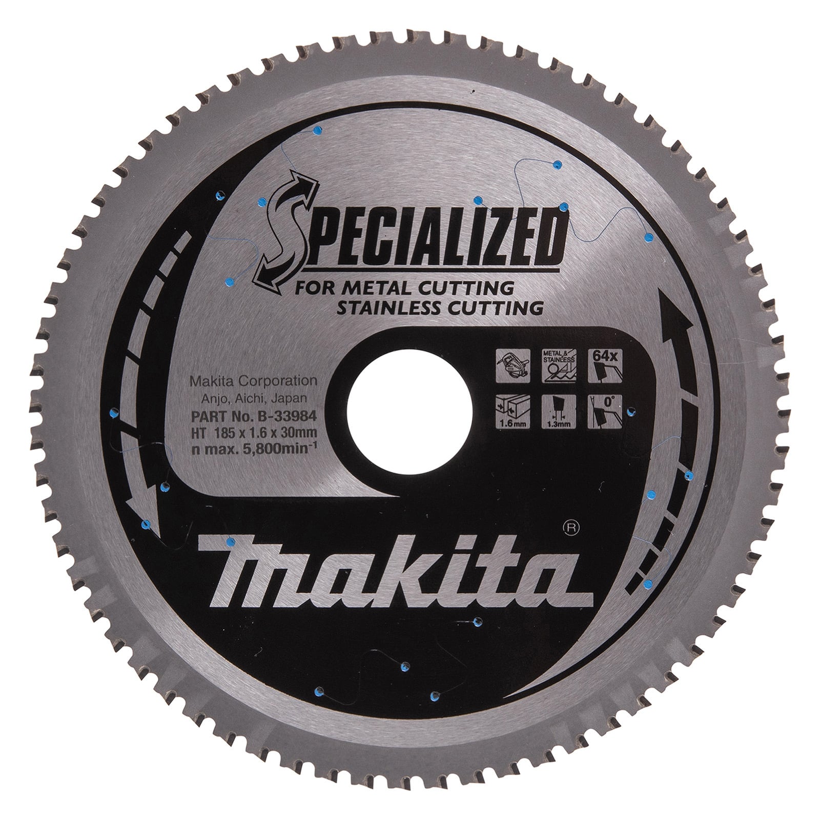 Makita SPECIALIZED Sägeblatt 185x30x64Z - B-33984