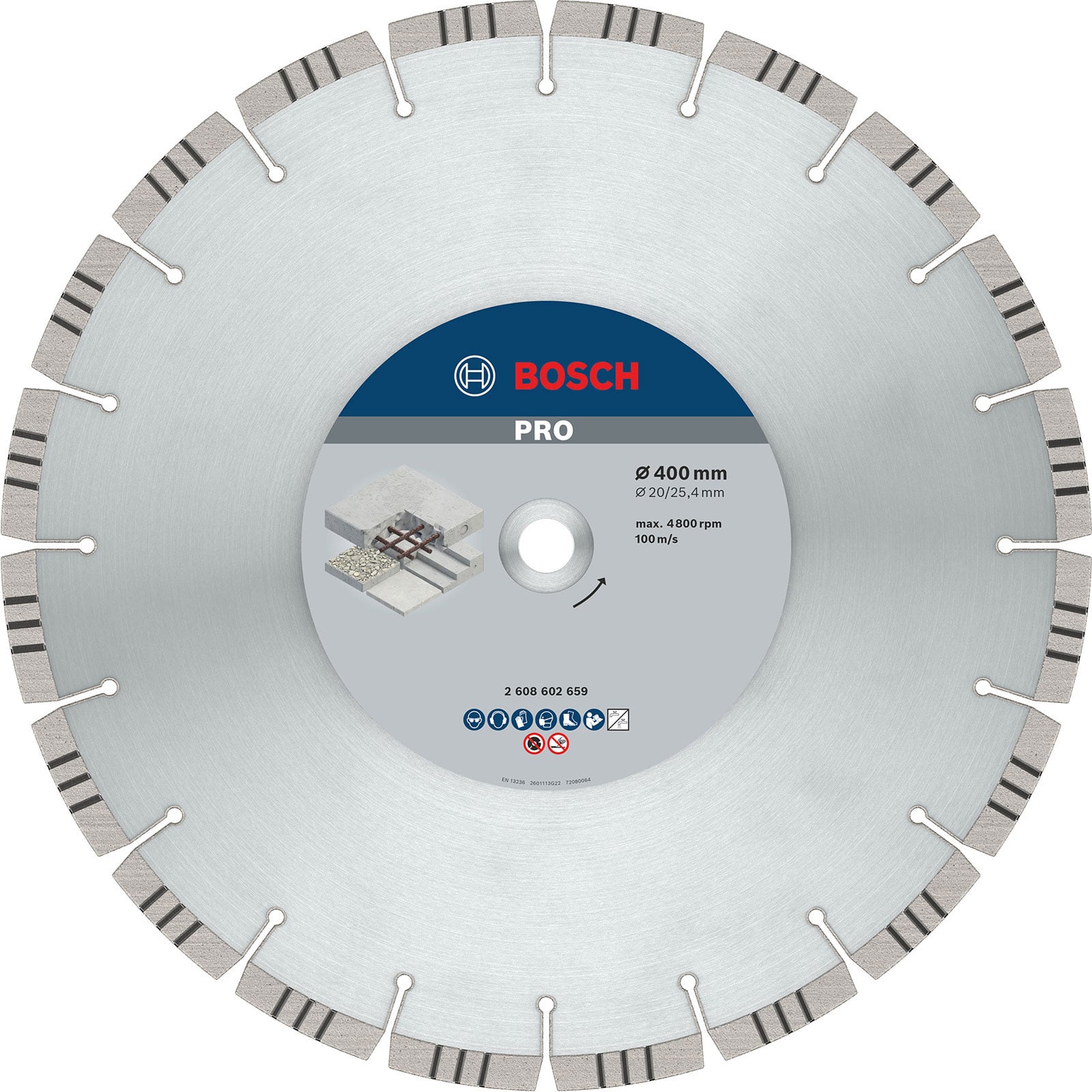 Bosch PRO Concrete Diamanttrennscheibe 400 x 20/25,4 mm - 2608602659