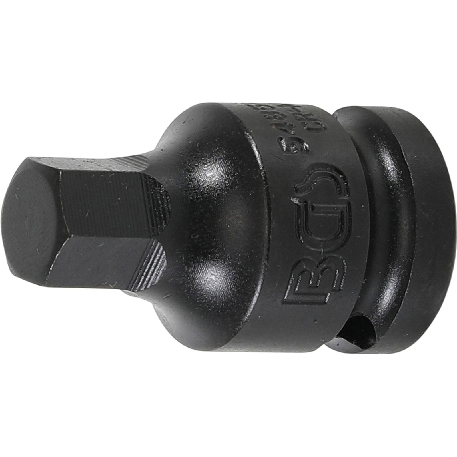 BGS Kraft-Bit-Einsatz Antrieb Innenvierkant 12,5 mm (1/2") Innensechskant 12 mm - 5485-12