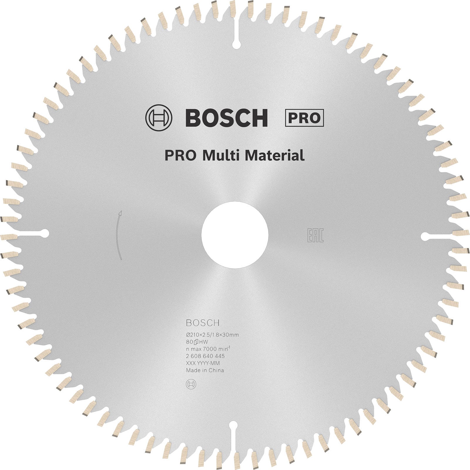 Bosch PRO Multi Material Kreissägeblatt 210 x 2,5 x 30 mm - 2608640445