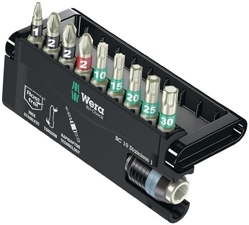 Wera Edelstahl Bit-Check BC 10/9 - 071110
