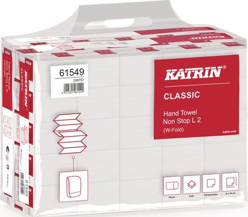 ELOS Falthandtuch Katrin Classic L 2 2-lagig weiß L240mm xB320ca.mm 3000 Tücher/KT - 615490