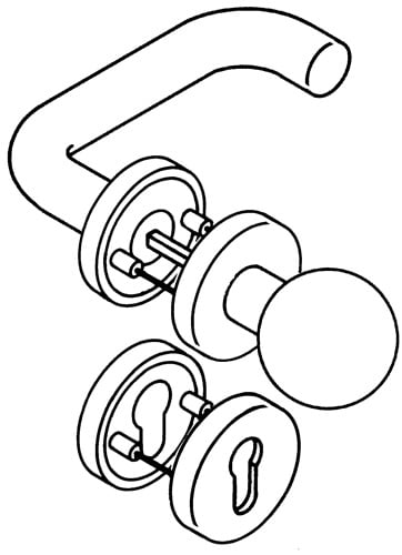 HEWI Rosettengrt.111R03.133 Ku.99 rd.PZ DIN L/R KGL D/K - 111R03.133 99