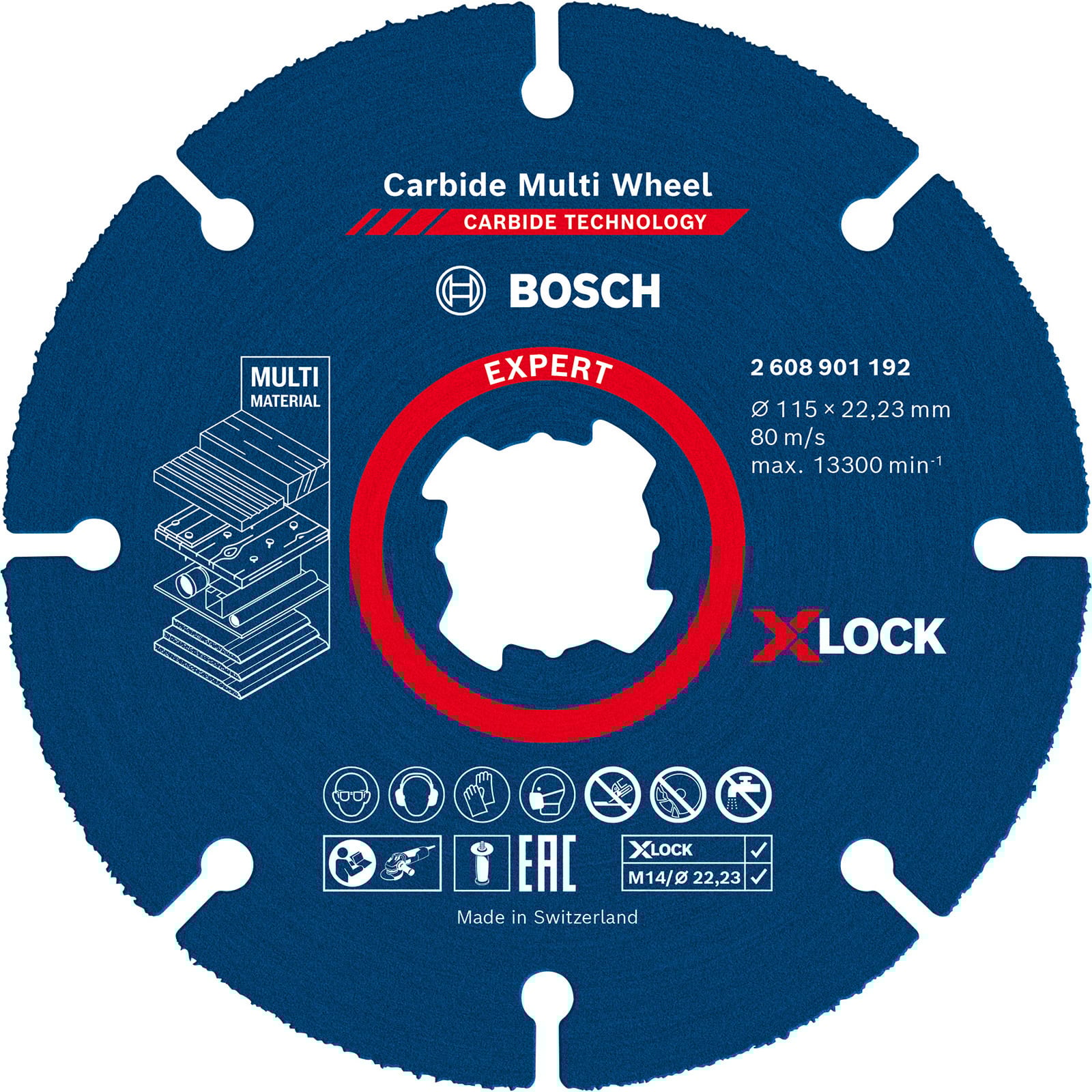 Bosch Expert Carbide Multi Wheel X-LOCK Trennscheibe 115 mm 22,23 mm - 2608901192
