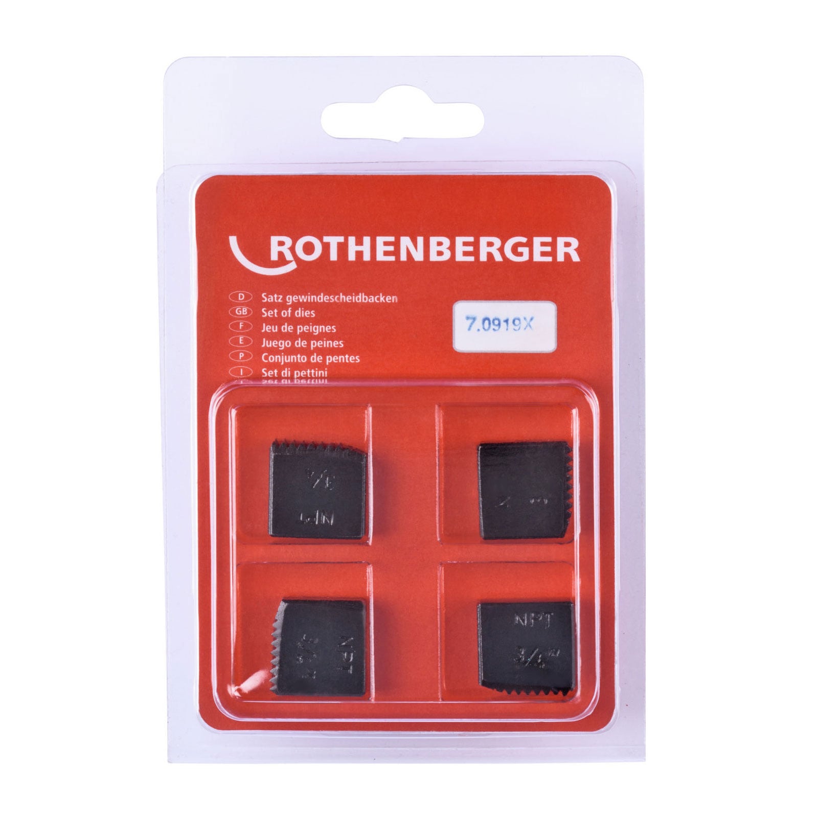 ROTHENBERGER SC Schneidbacken, NPT, 3/4", 4 Stück - 070919X