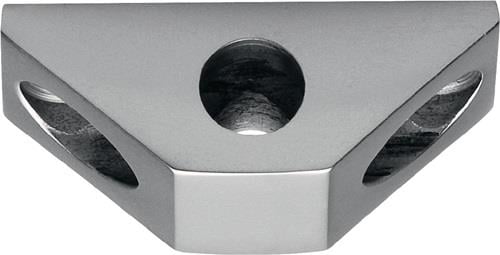 DENI Stangenführung zu Untersatz Vario f.Rundstange 10mm silber elox - 4127 0100 01