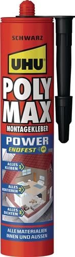 Kleb- u.Dichtstoff POLY MAX POWER schwarz 425g Kartusche UHU