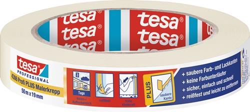 Tesa Malerkreppband 4306 Profi PLUS leicht gekreppt B.19 mm - 04306-00042-02