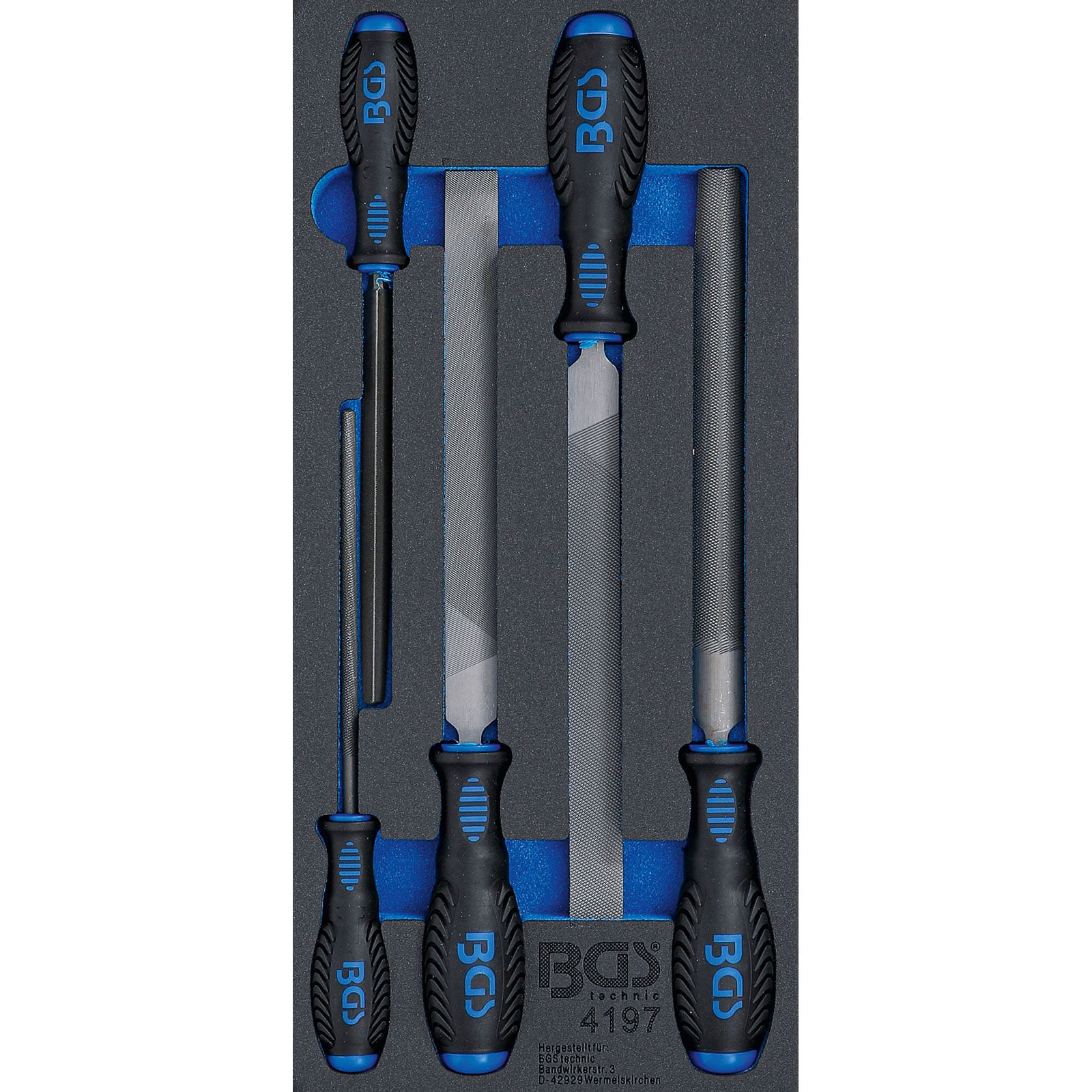 BGS Werkstattwageneinlage 1/3: Werkstattfeilen-Satz 5tlg. - 4197