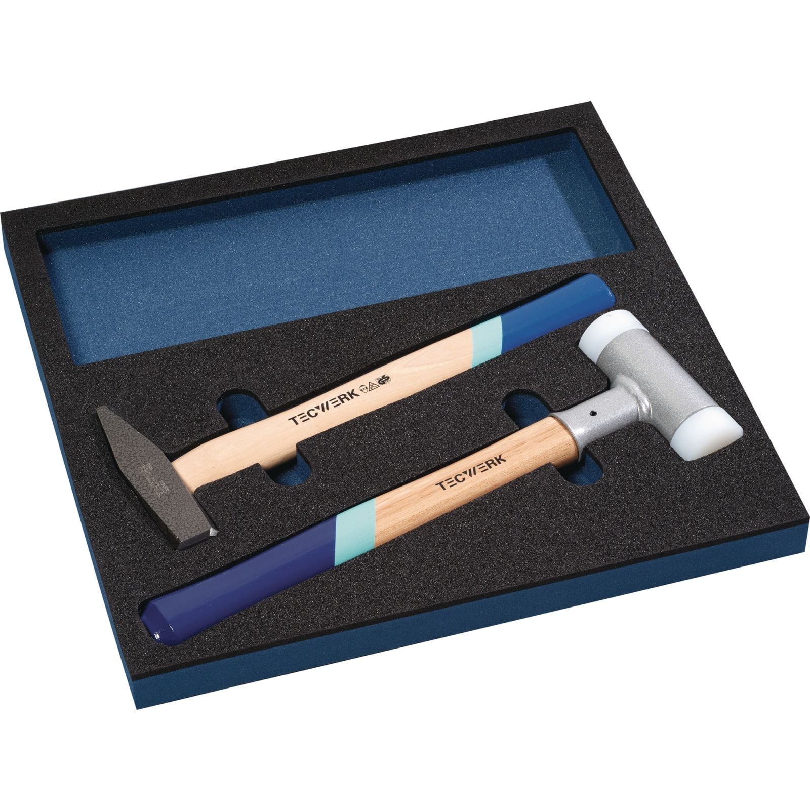 Werkzeugmodul 2-tlg.1/3-Modul Schon-/Schlosserhämmer TECWERK