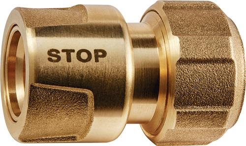 GEKA Wasserstopp plus-Stecksystem KTW Messing Schlauchgröße 13 mm - 46.1815.9