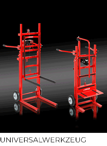 Virax Universalwerkzeug – Mobiler Hebe- und Transportwagen für vielseitige Anwendungen