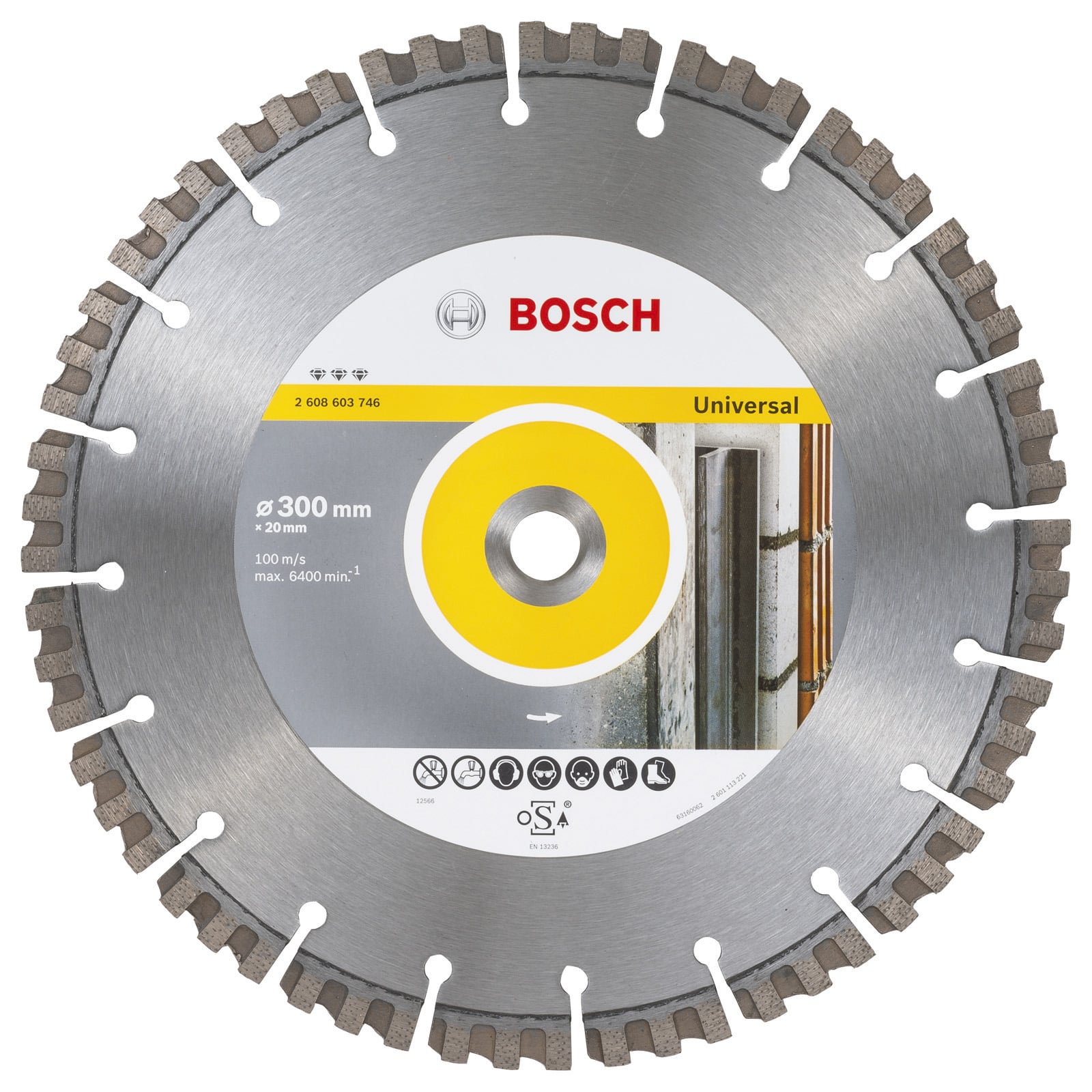 Bosch Diamanttrennscheibe Best for Universal, 300 x 20 x 2,8 x 15 mm - 2608603746