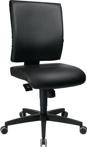 Arbeitsdrehstuhl Lightstar 10 Rl.Kunstlederbezug schwarz 410-530mm