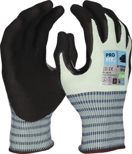 Schnitthandschuh Green Cut D Gr.8 hellgrün/schwarz EN 388,EN 407 PSA II PRO FIT