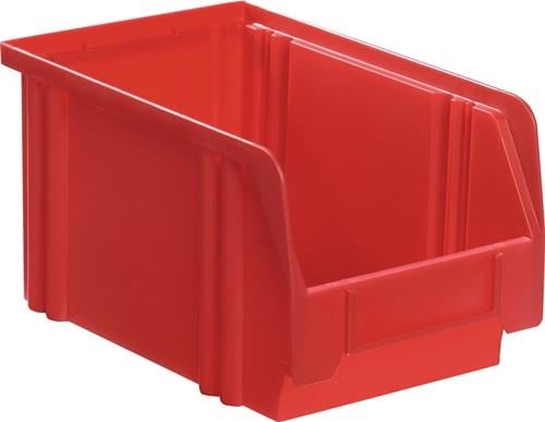 LA-KA-PE Sichtlagerkasten L 230 / 200 x B 140 x H 130 mm rot - LK3 ROT