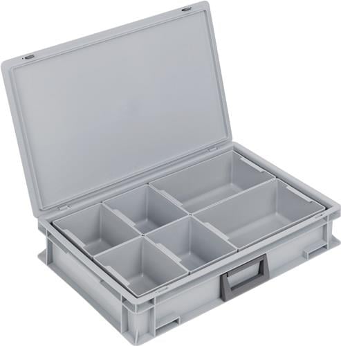 Lockweiler Kunststoffkoffer L600xB400xH133 mm PP 1 Griff - BL-139224110118-3